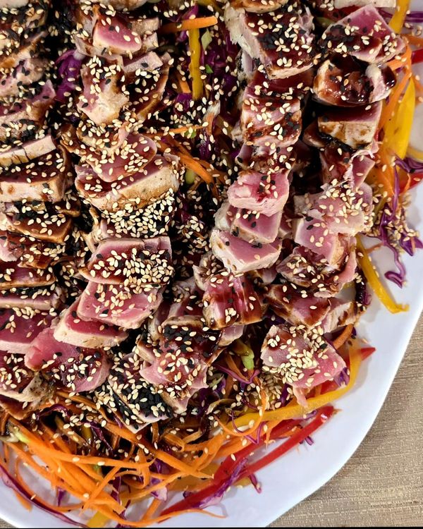 Seared Tuna & Asian Rainbow Salad recipe