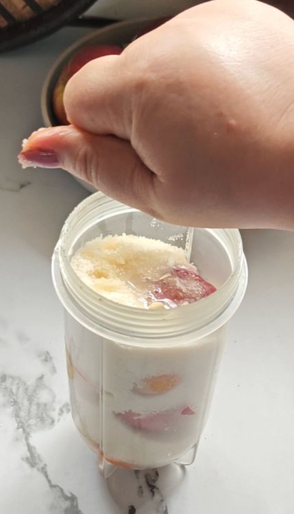 Step 1.1: Blend the mixture in a mixer until smooth