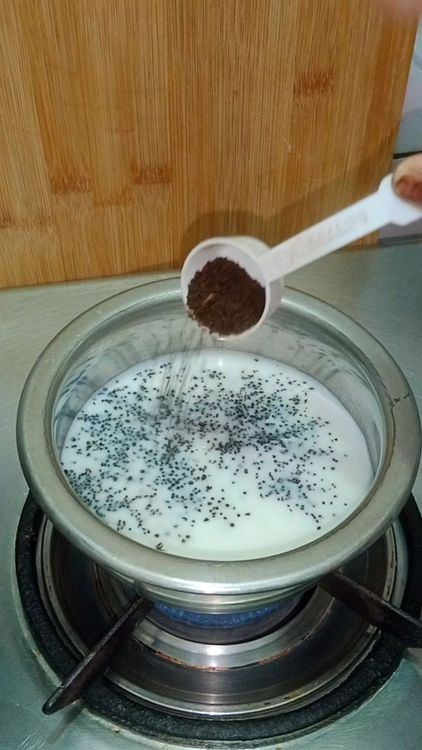 Step 1.1: Combine water, milk, sugar, and tea powder in a pot