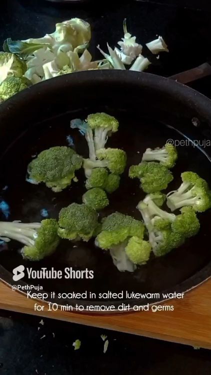 Step 1.1: Blanch the broccoli florets in boiling water and set aside