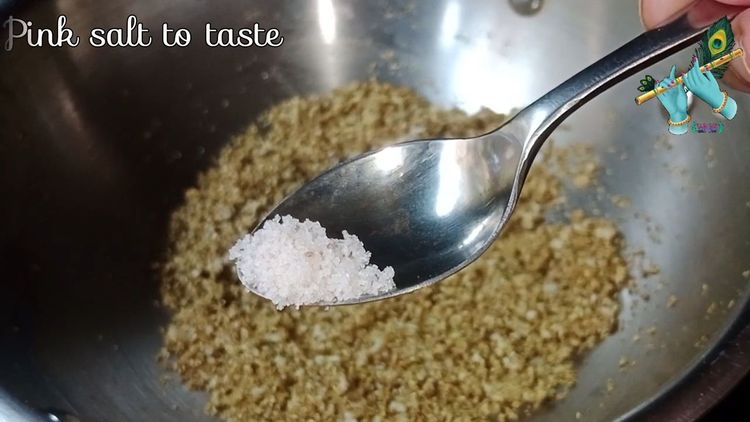 Step 1.1: Add a pinch of pink salt and powdered cardamom-infused sugar