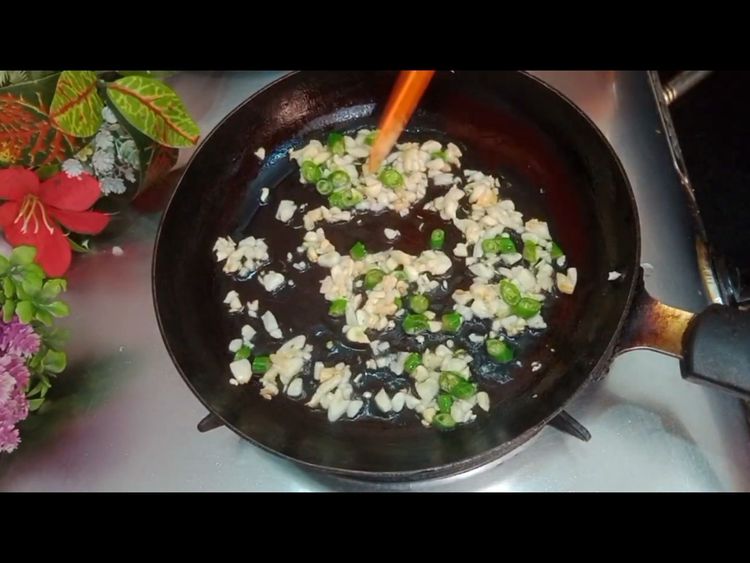 Step 1.1: Heat a pan and add oil