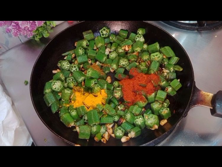 Step 1.1: Add turmeric powder, red chili powder, aamchur powder, and salt to taste