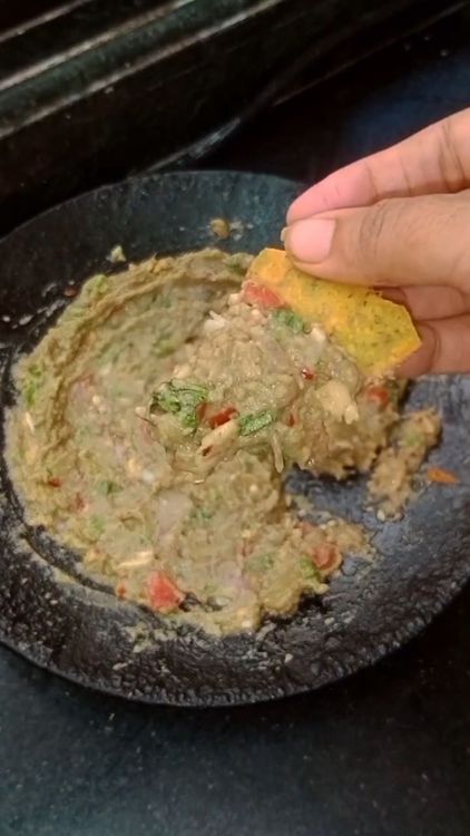 Step 1.1: Mix everything well and serve immediately with chips, nachos, or khakra