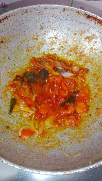 Step 1.2: Add kashmiri red chilli powder, coriander powder, turmeric powder, cumin powder, and salt to taste
