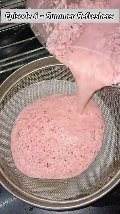 Step 1.1: Strain and squeeze the mixture using a strainer or muslin cloth to extract the liquid