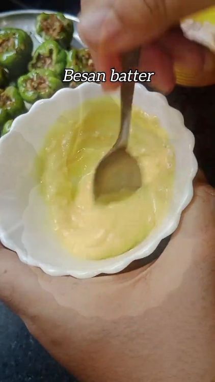 Step 3.1: Alternatively, make a batter with besan, salt, and water