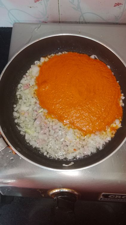 Step 2.1: Add the prepared paste and mix well