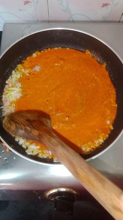 Step 2.2: Add the prepared paste and mix well
