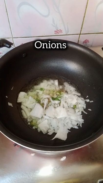 Step 1.1: Heat oil in a wok