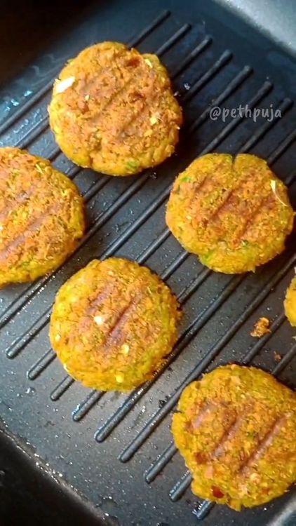 Step 1.3: Heat a grill or a non-stick pan and cook the patties on medium heat until golden brown on both sides