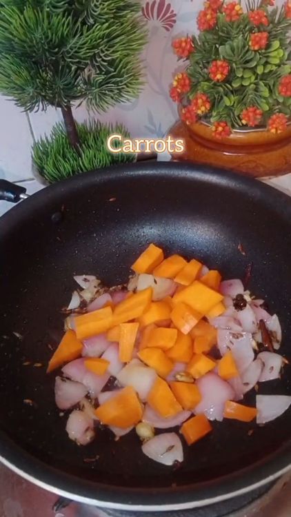 Step 1.1: Add diced onion and ginger garlic paste