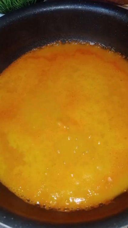 Step 1.2: Bring the strained soup to a boil with a pinch of salt, sugar, coriander leaves, and butter