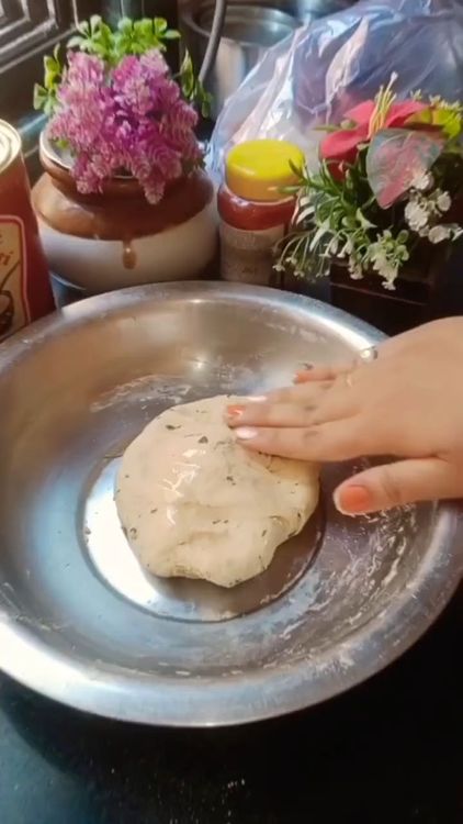 Step 1.3: Add water gradually and knead into a smooth, soft dough