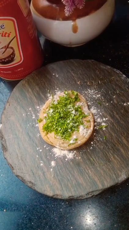 Step 2.2: Roll into a spiral (Swiss roll style) and tuck the end under
