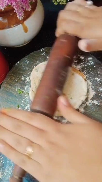 Step 2.3: Roll into a spiral (Swiss roll style) and tuck the end under