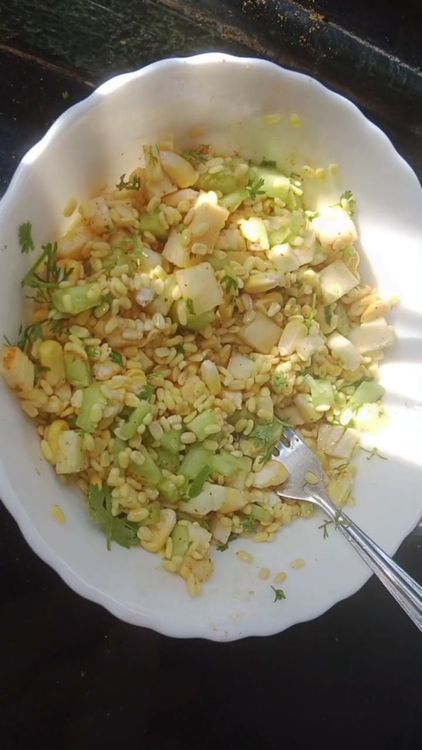 Step 1.2: Add 1 tbsp of chopped coriander leaves and mix everything well