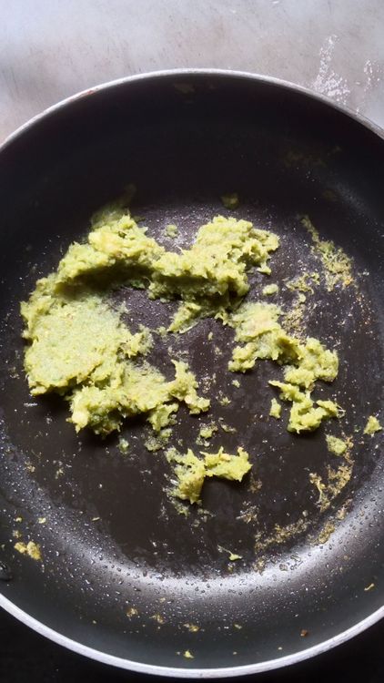 Step 2.2: Saute the prepared paste in oil until the oil separates