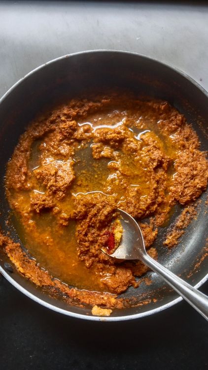 Step 2.2: Add turmeric, kashmiri red chilli powder, cumin powder, coriander powder, chole masala powder, pinch of anardana powder and salt