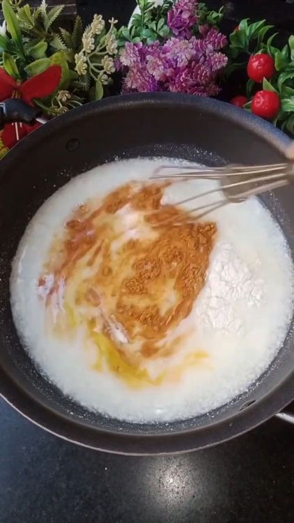 Step 1.2: Add 1 tbsp rasam powder, 1 tsp turmeric powder, 1 tbsp rice flour, and salt to taste