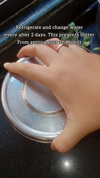 Step 1.1: Keep the container with the butter in the fridge