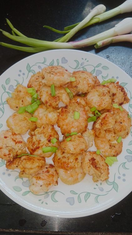 Step 2.1: Garnish with some spring onions 