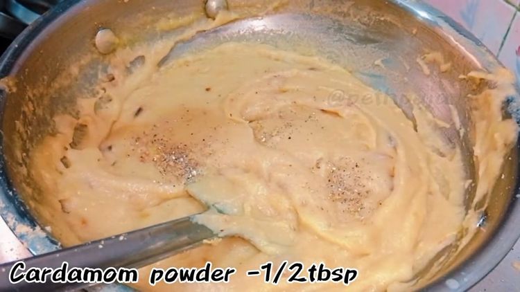 Step 1.1: Sprinkle cardamom powder and mix for 2 min