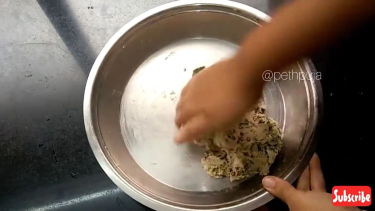 Step 1.1: Knead the mixture well for 5-7 minutes, adding ghee or peanut oil as needed to form a soft dough