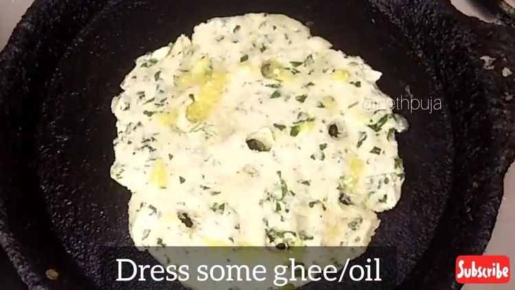 Step 1.1: Heat a tawa , apply ghee on one side then again in the other side 