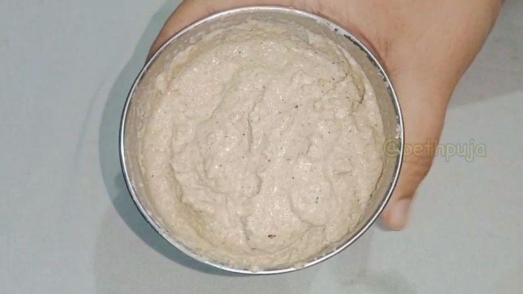 Step 1.2: Add the roasted sesame seeds, peanuts, curd, green chilies, ginger, and senda namak to a mixer jar