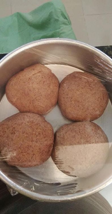 Step 1.1: Punch down the dough, divide into equal portions, and shape into round buns