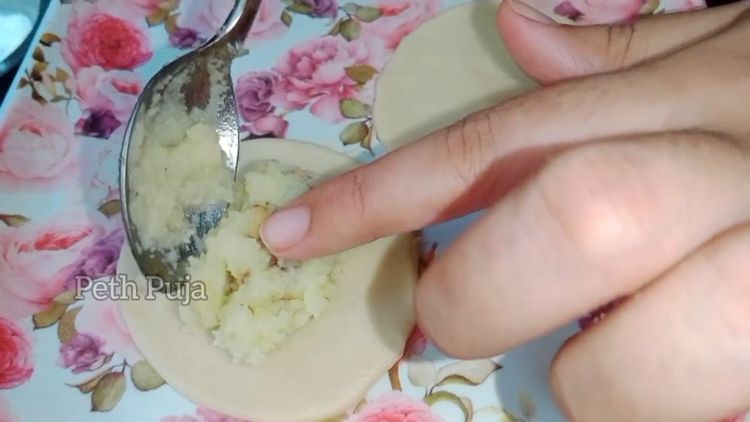 Step 4.2: Roll the dough into puri-shaped discs