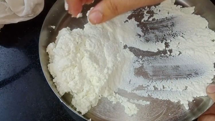 Step 1.2: Gently mash the paneer with your palms till it becomes soft, smooth, and pliable