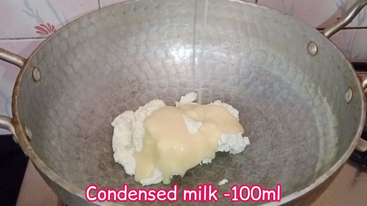 Step 2.1: Transfer the prepared paneer to a kadhai