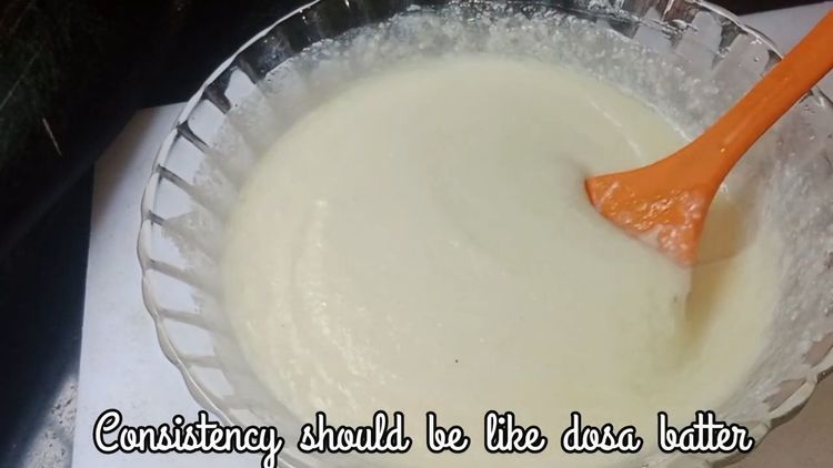Step 1.2: Add rava to the mixture and mix well