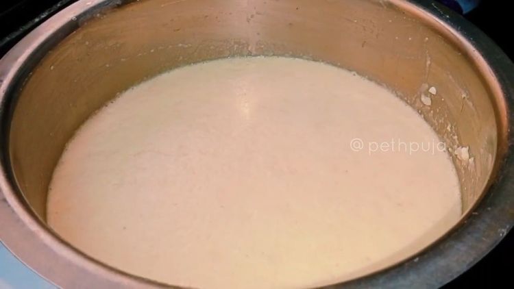 Step 1.1: Add salt and whisk the batter using your hands to improve the fermentation process