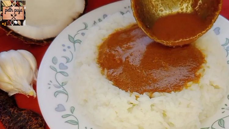 Step 2.1: Serve hot with rice or bhakri and fish fry
