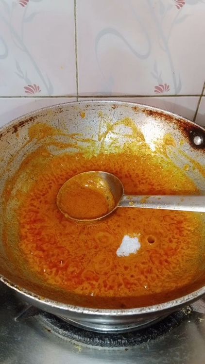 Step 2.1: Add cumin powder, garam masala, salt to taste, and a pinch of sugar