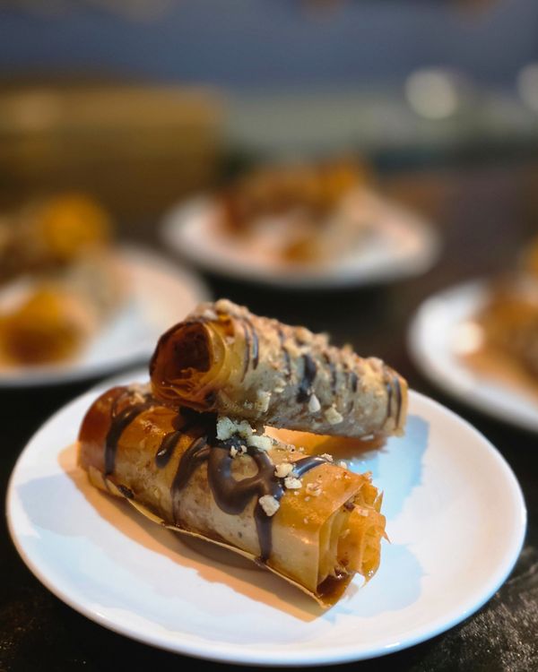 Chocolate Baklava Rolls recipe