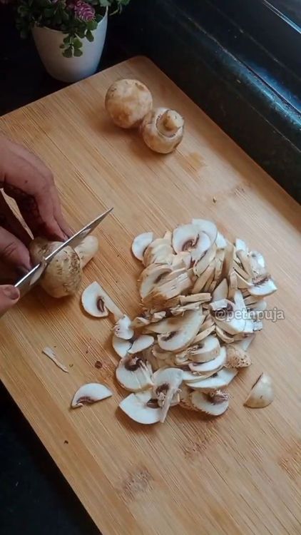 Step 1.2: Wash and clean the mushrooms, then strain or pat dry using a clean cloth