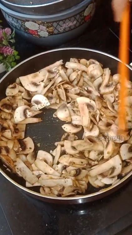 Step 1.1: Heat butter in a pan, add finely chopped garlic pods, and sauté for a few seconds