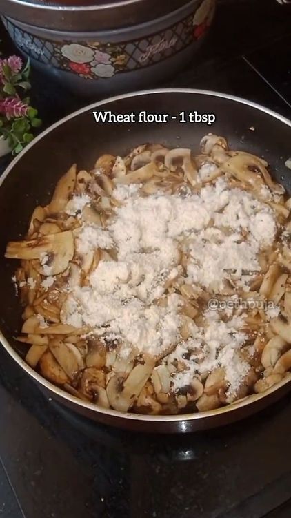 Step 1.1: Add wheat flour and mix well