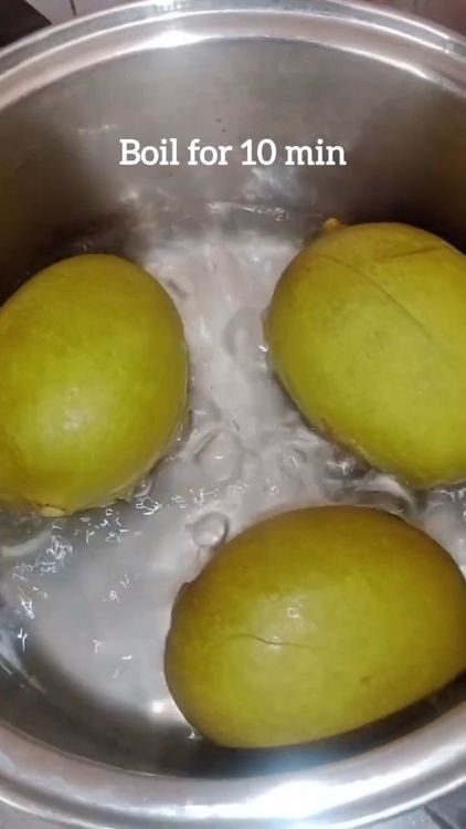 Step 1.1: Boil the raw mangoes for approximately 10-15 minutes