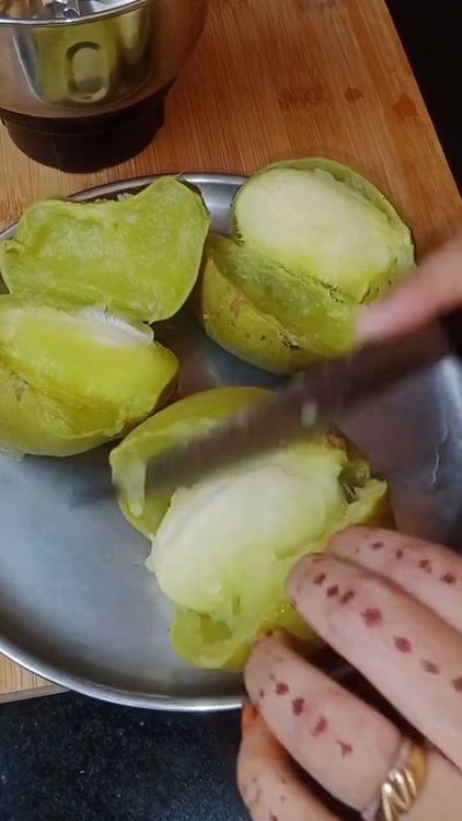 Step 1.2: Boil the raw mangoes for approximately 10-15 minutes