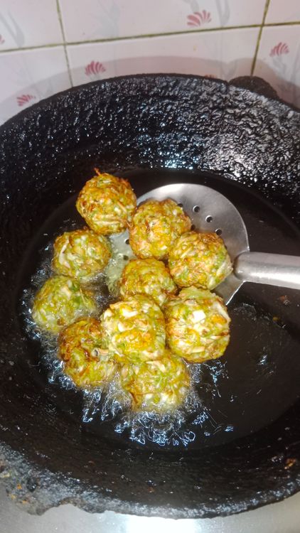 Step 4.1: Fry until golden brown and drain excess oil on paper towels