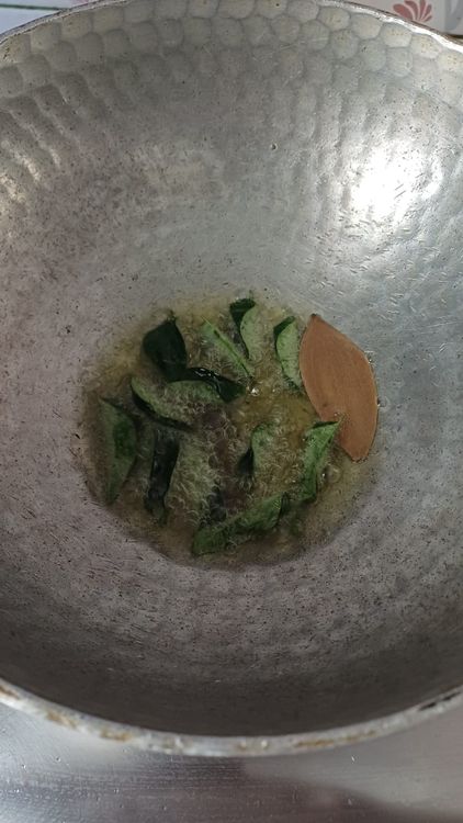 Step 3.1: Heat ghee in a deep pan