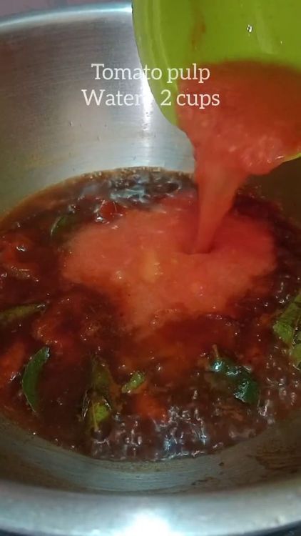 Step 1.1: Add [homemade rasam powder](https://www