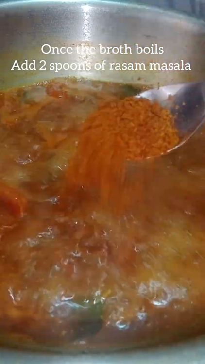 Step 1.2: Add [homemade rasam powder](https://www