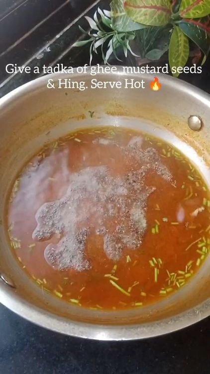 Step 1.1: Prepare a tadka by heating coconut oil, mustard seeds, and asafoetida