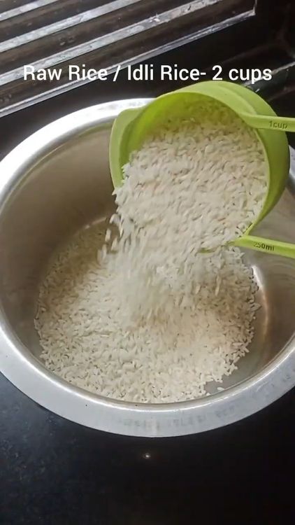 Step 1.1: Soak idli rice for 2-3 hours